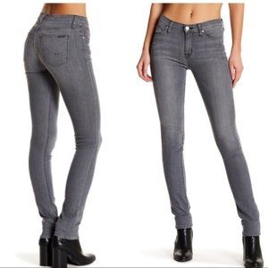Hudson Gray Midrise Skinny Jeans 24